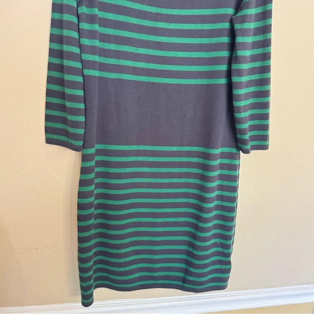 MICHAEL Michael Kors Striped Navy & Green Knit Dress Nautical Business Size L